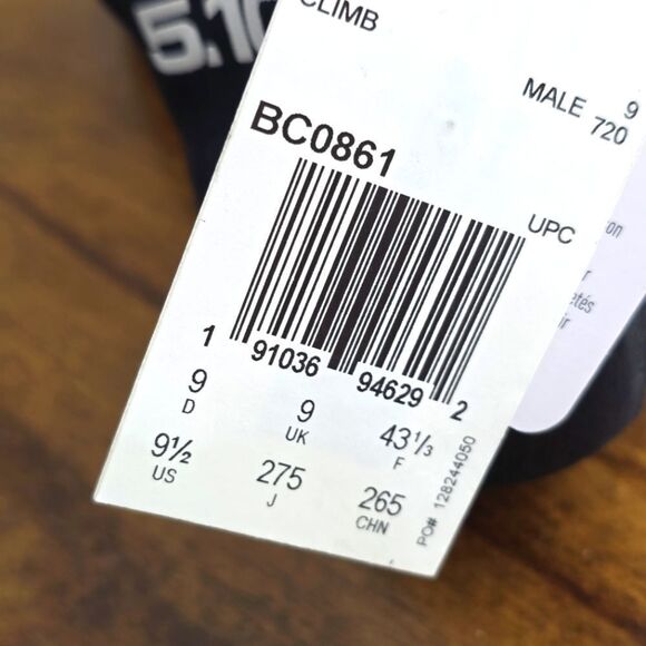 Adidas Five Ten Aleon Climbing Shoes Men's 9.5 Black Red Stealth C4 BC0861 510 - Picture 14 of 16